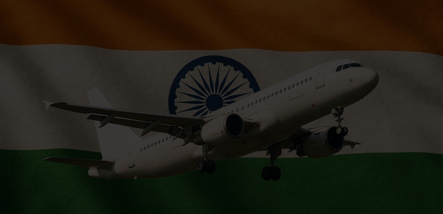 Plane with Indian Flag