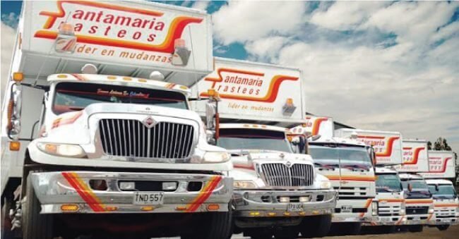 Flota de Camiones de SantaMaria trasteos, prestadores de servicios de mudanzas y trasteos a nivel nacional