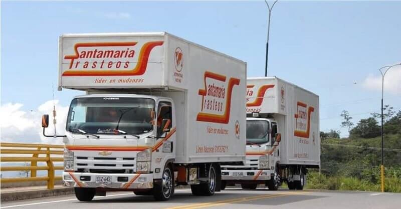 Flota de Camiones de SantaMaria trasteos, prestadores de servicios de mudanzas y trasteos a nivel nacional